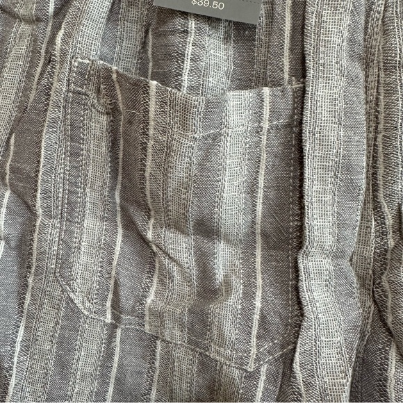 Style & Co Womens MidRise Grey Stripe Paperbag Shorts Size Medium - Picture 9 of 9